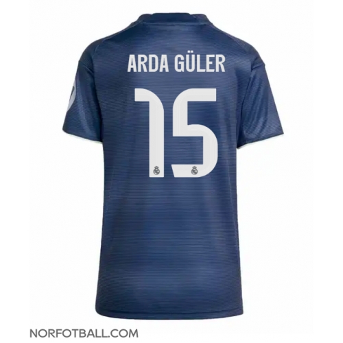 Billige Fotballdrakt Real Madrid Arda Guler #15 Replika Bortedrakt Dame 2025-26 Kortermet Billige Fotballdrakt Real Madrid Arda Guler #15 Replika Bortedrakt Dame 2025-26 Kortermet